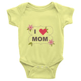 I love Mom Infant short sleeve one-piece, 100% cotton