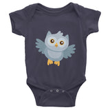 Owl infant short sleeve one-piece 100% cotton