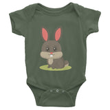 Bunny Infant short sleeve one-piece 100% cotton
