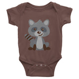 Raccoon Infant short sleeve one-piece 100% cotton
