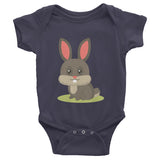 Bunny Infant short sleeve one-piece 100% cotton