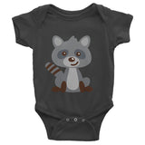 Raccoon Infant short sleeve one-piece 100% cotton