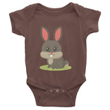 Bunny Infant short sleeve one-piece 100% cotton