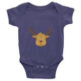 Deer Infant short sleeve one-piece 100% cotton