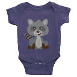 Raccoon Infant short sleeve one-piece 100% cotton