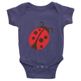 Ladybug infant short sleeve one-piece 100% cotton