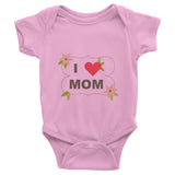 I love Mom Infant short sleeve one-piece, 100% cotton
