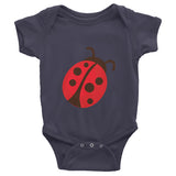 Ladybug infant short sleeve one-piece 100% cotton