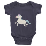 Unicorn infant short sleeve one-piece 100% cotton