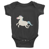 Unicorn infant short sleeve one-piece 100% cotton