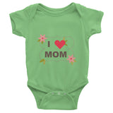 I love Mom Infant short sleeve one-piece, 100% cotton