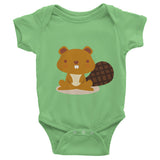 Beaver Infant short sleeve one-piece 100% cotton