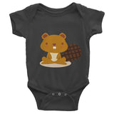Beaver Infant short sleeve one-piece 100% cotton