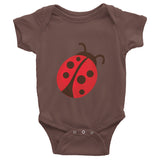Ladybug infant short sleeve one-piece 100% cotton