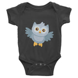 Owl infant short sleeve one-piece 100% cotton