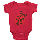 Ladybug infant short sleeve one-piece 100% cotton