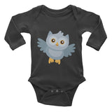 Baby onesie with owl