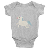 Unicorn infant short sleeve one-piece 100% cotton
