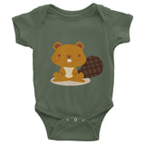 Beaver Infant short sleeve one-piece 100% cotton
