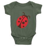 Ladybug infant short sleeve one-piece 100% cotton