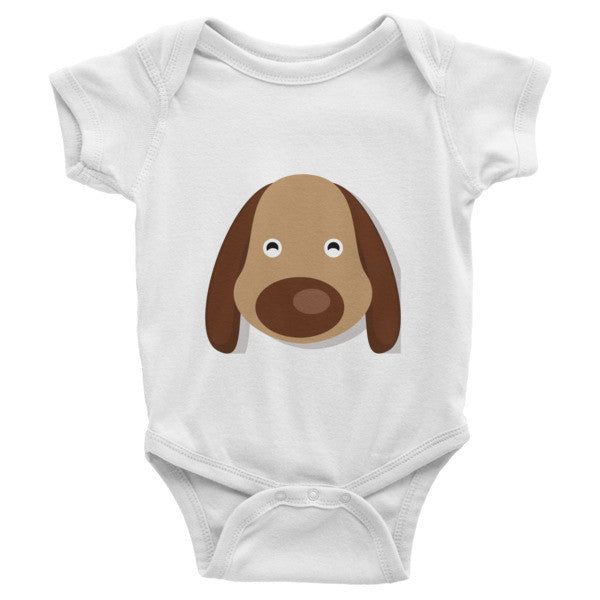 Baby onesie with puppy
