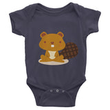Beaver Infant short sleeve one-piece 100% cotton