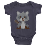 Raccoon Infant short sleeve one-piece 100% cotton