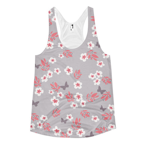 Women tank top with flowers