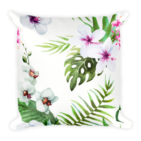 Tropical flowers pillow