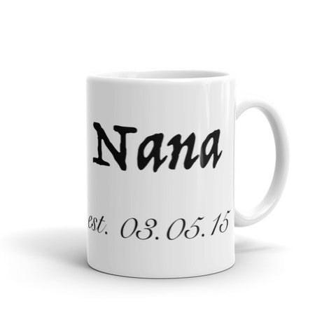 Custom date Nana established Mug, personalized gift for grandma, customized mug