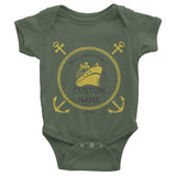 Welcome on Board Infant short sleeve one-piece, personalized baby clothing