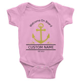 Welcome on board baby clothing