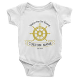 Welcome on board baby clothing